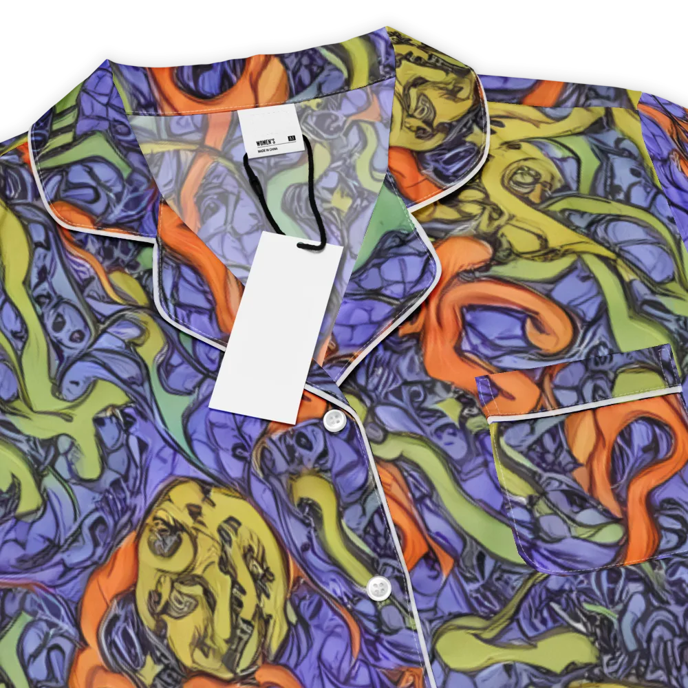 Violet Flux on Women's Short Sleeve Pajama Top — Product details