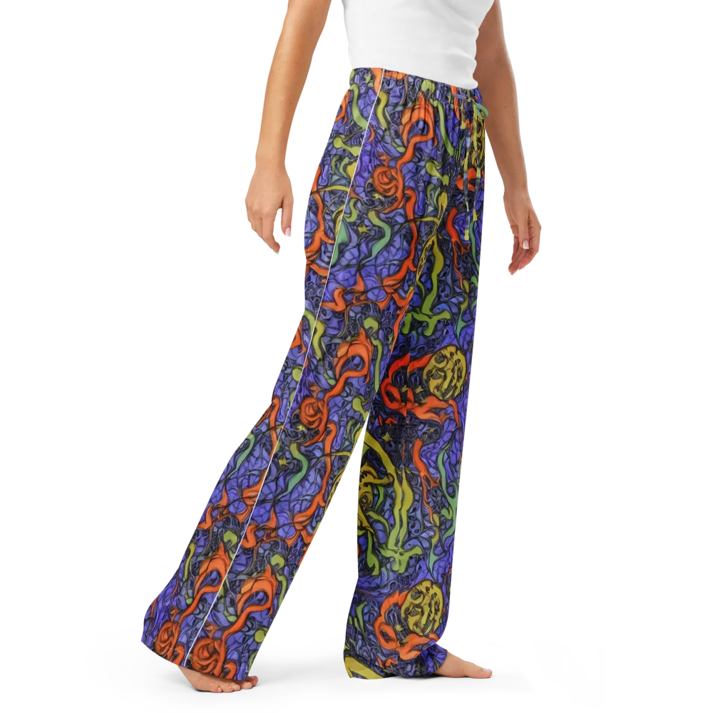 Violet Flux on Women's Pajama Pants — Right Front