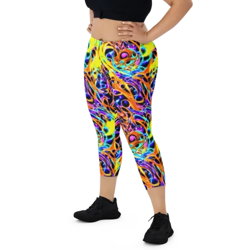 Neon Molten on a Capri Leggings