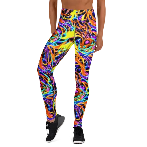 Neon Molten on a Yoga Leggings