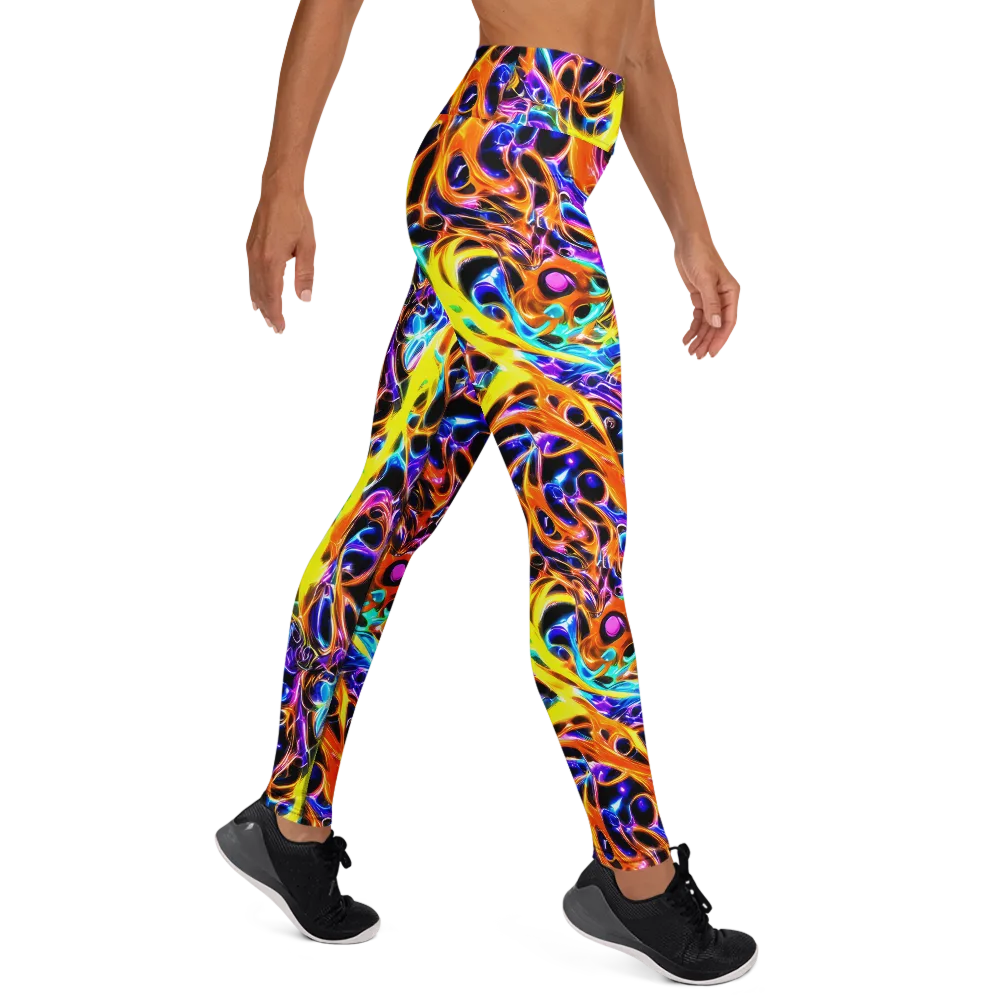 Neon Molten on Yoga Leggings — Right