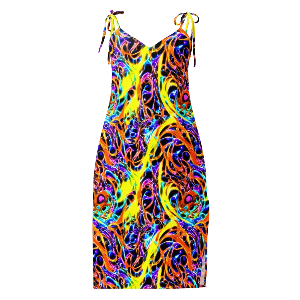 Neon Molten on Slip Dress — Front
