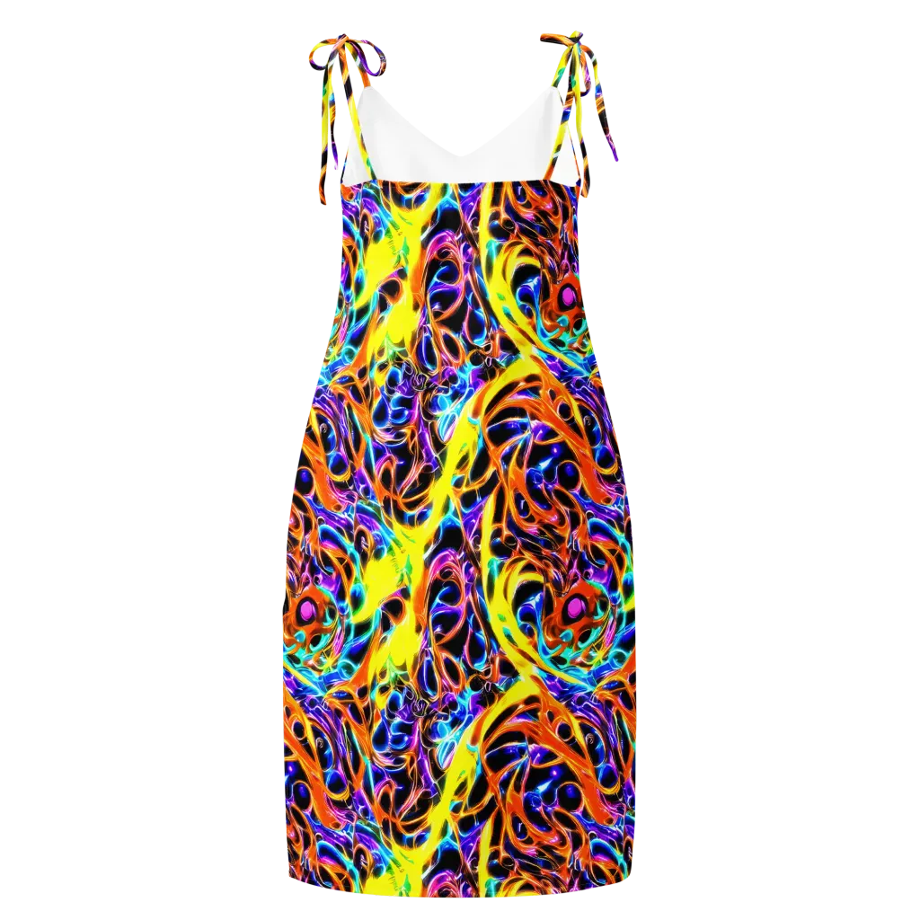 Neon Molten on Slip Dress — Back