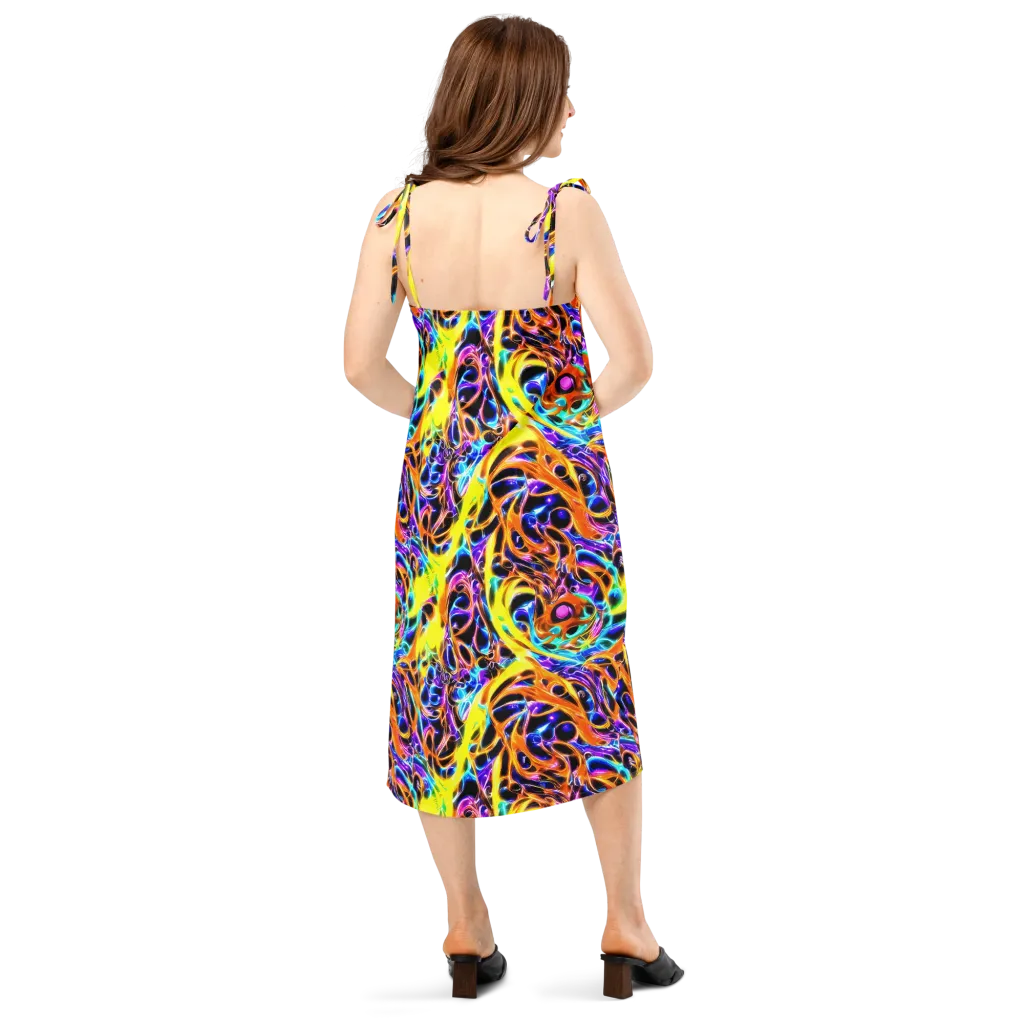 Neon Molten on Slip Dress — Back