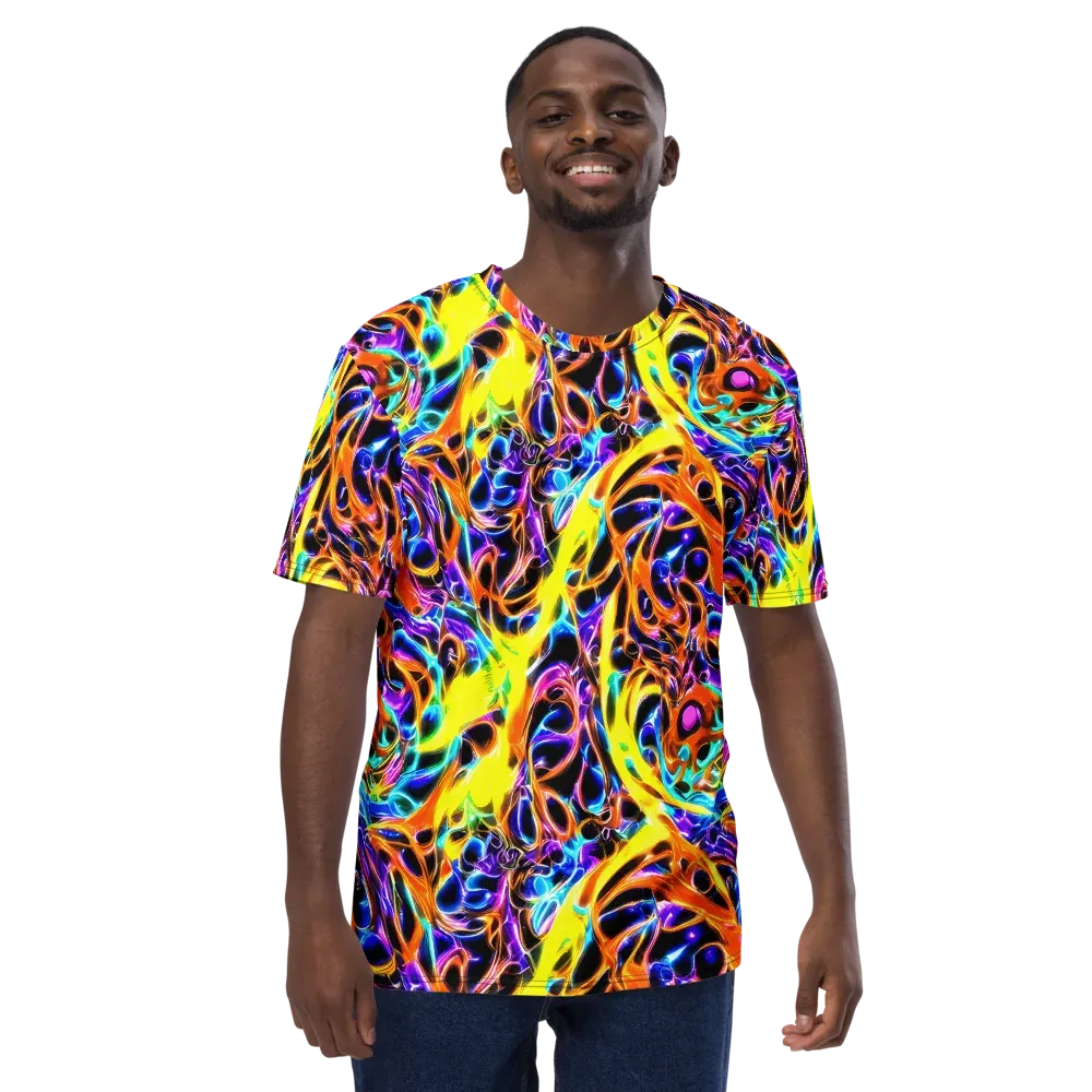 Neon Molten on Men's Crew Neck T-Shirt — Front
