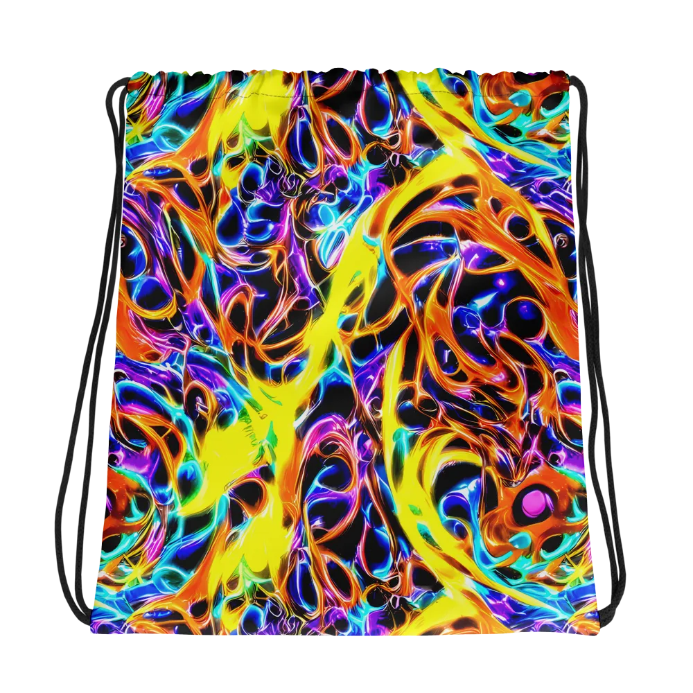 Neon Molten on Drawstring Bag — Photo
