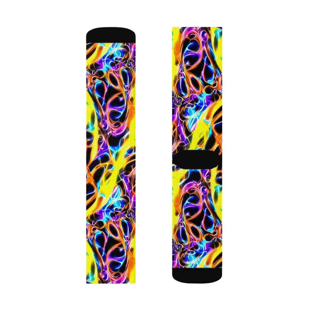 Neon Molten on Socks — Right Sock