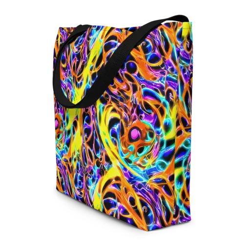 Neon Molten on a Large Tote Bag W/ Pocket