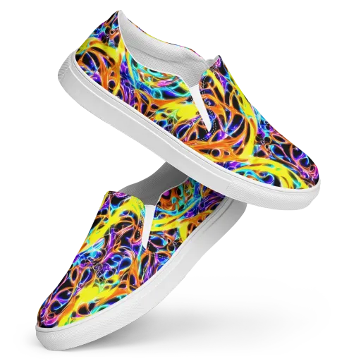 Neon Molten on a Women's Slip-On Canvas Shoes