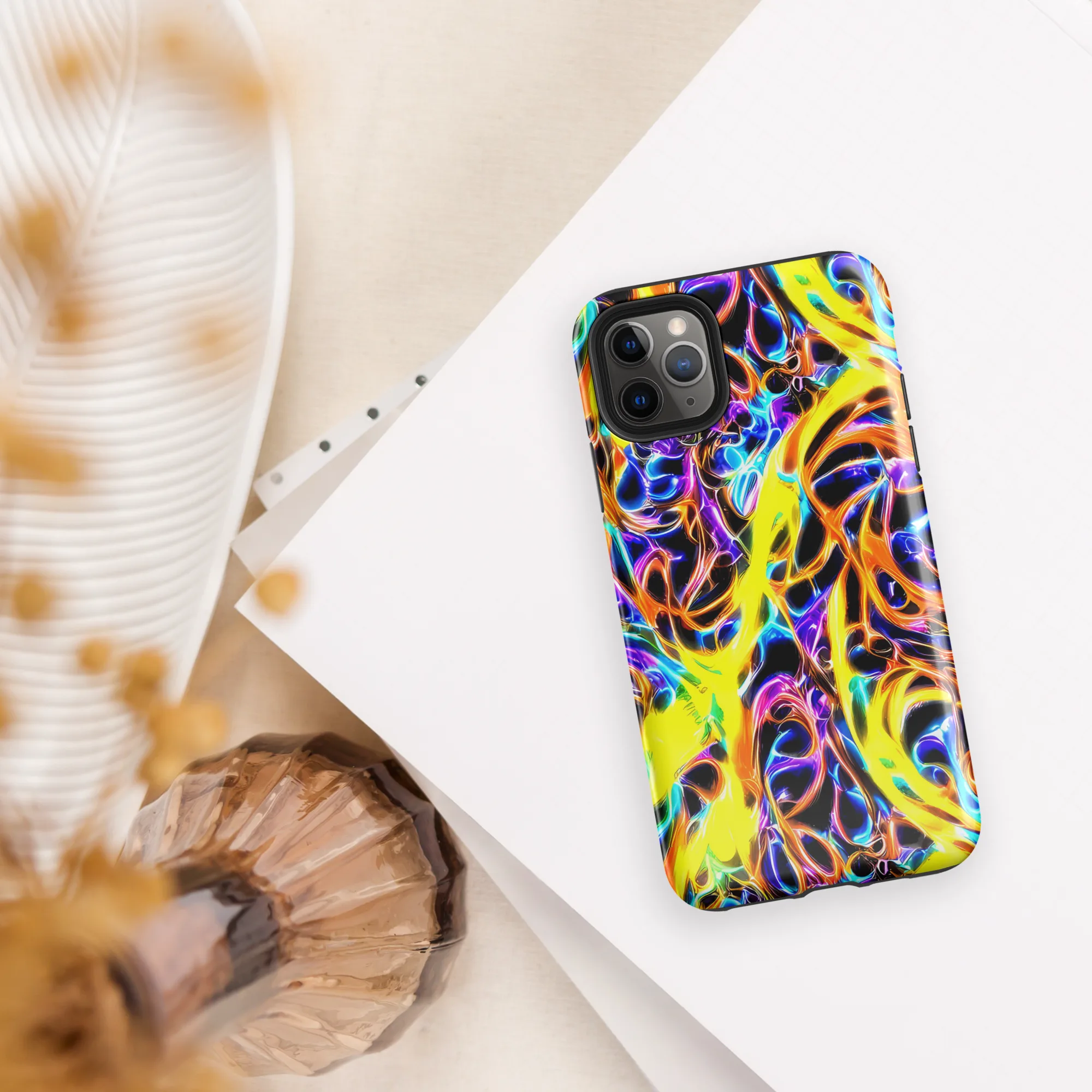 Neon Molten on Tough Case for iPhone® — Front