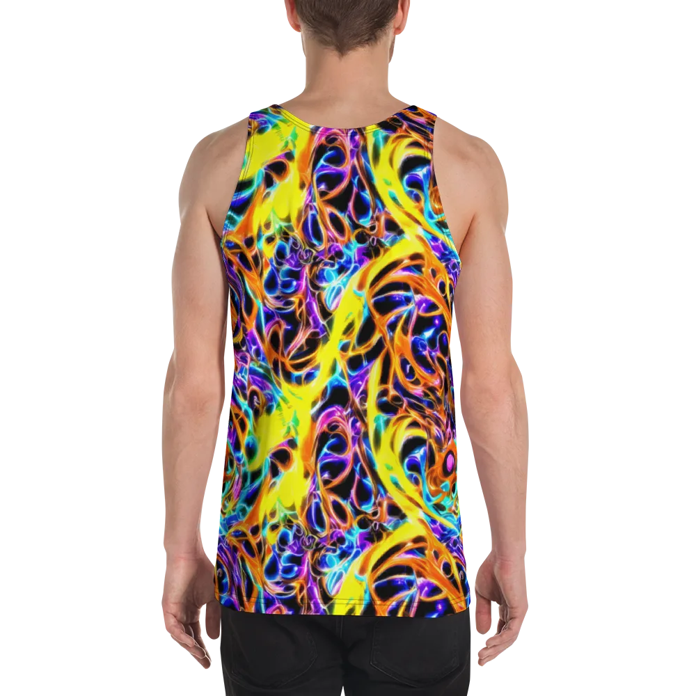 Neon Molten on Men's Tank Top — Back