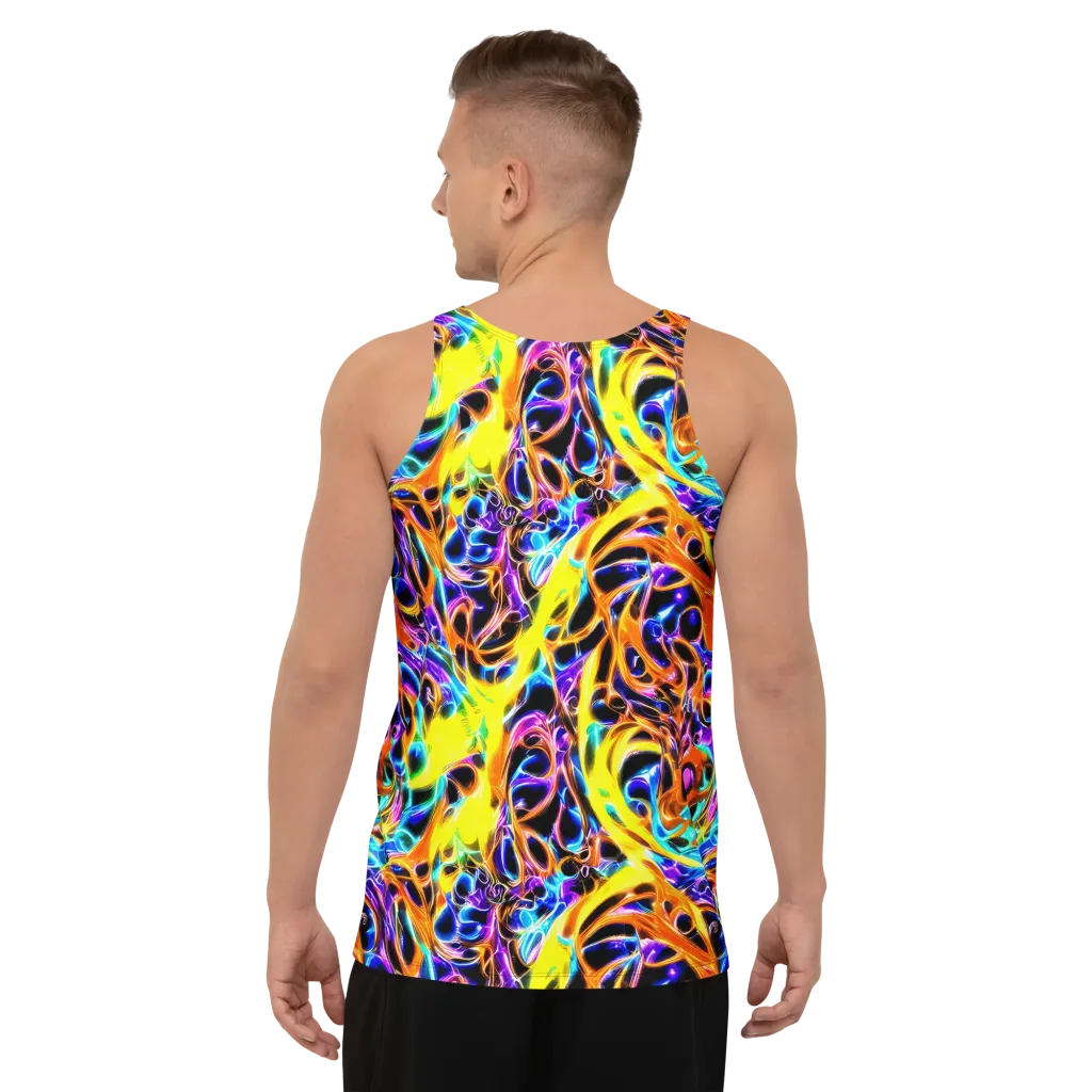 Neon Molten on Men's Tank Top — Back