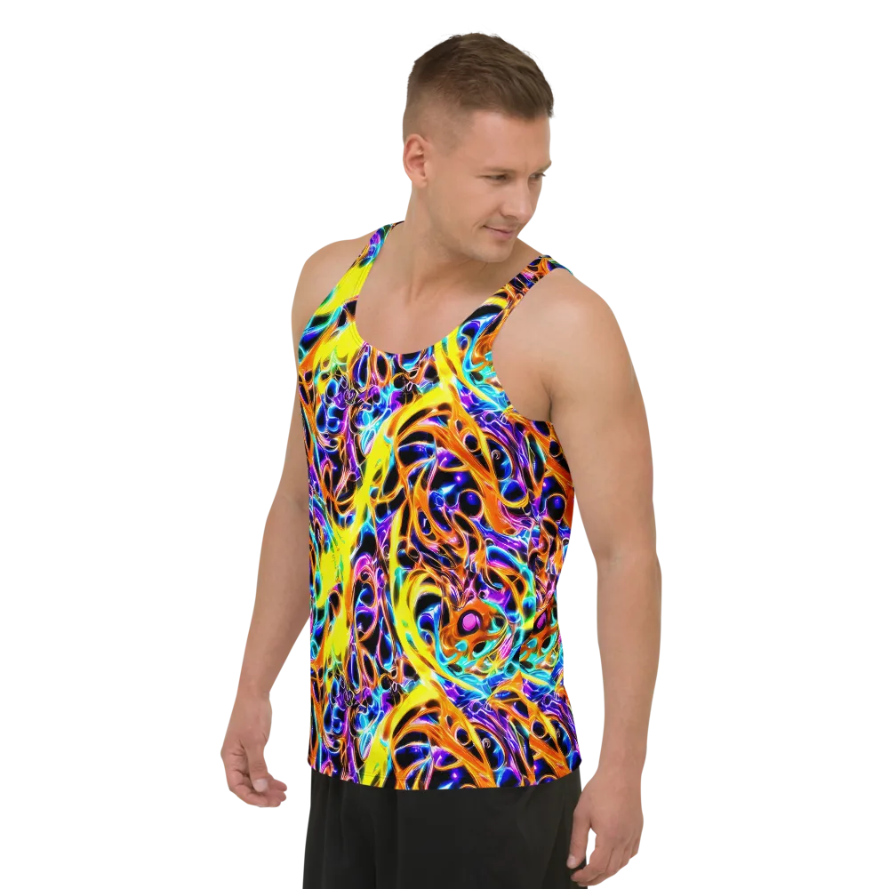 Neon Molten on Men's Tank Top — Left Front