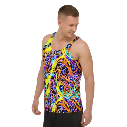 Neon Molten on a Men's Tank Top