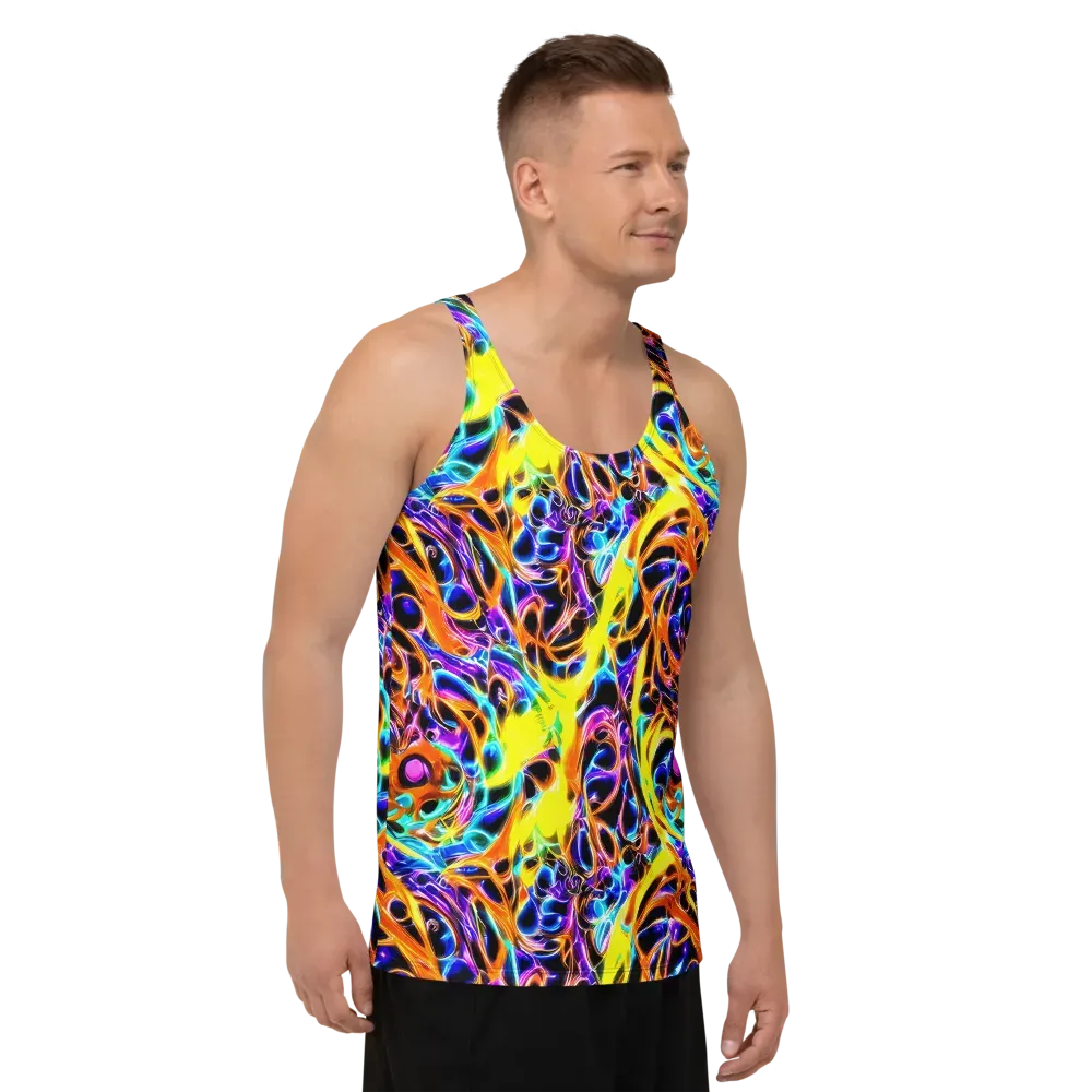 Neon Molten on Men's Tank Top — Right Front