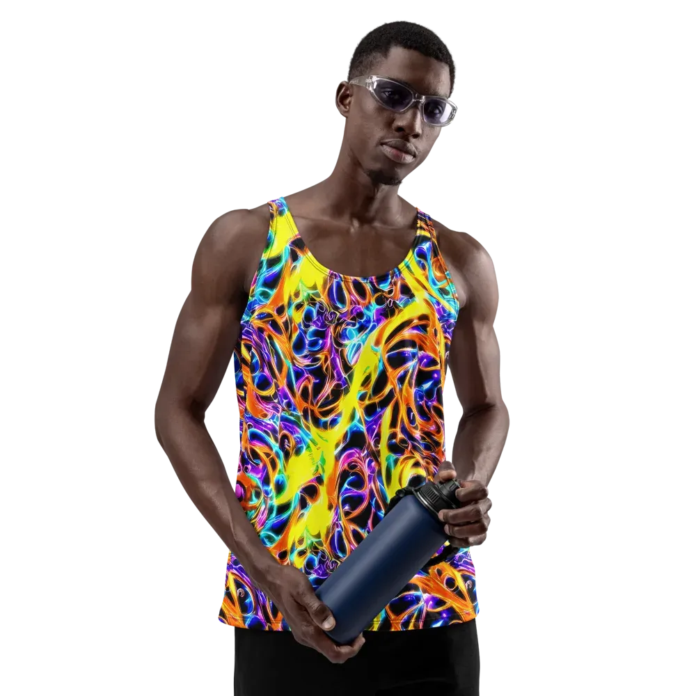 Neon Molten on Men's Tank Top — Front