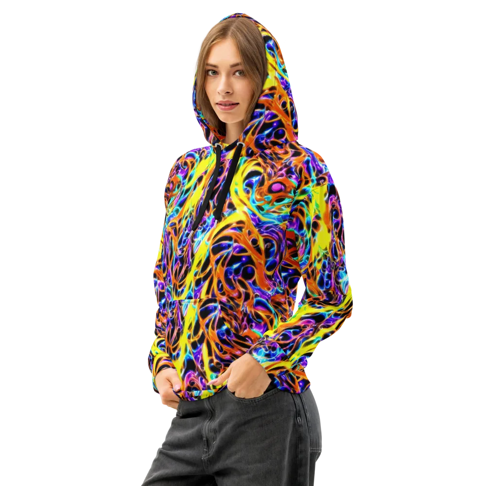 Neon Molten on Cotton Hoodie — Left Front