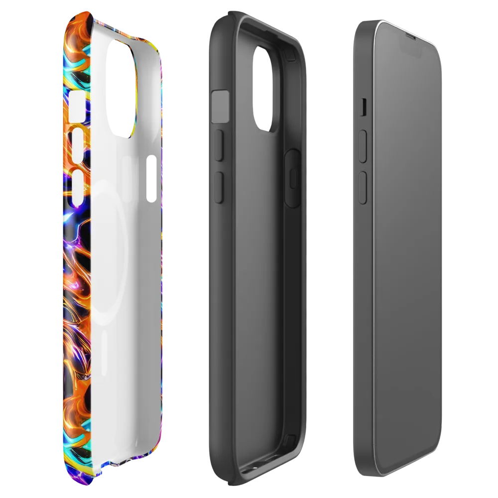 Neon Molten on MagSafe Tough Case for iPhone® — Front