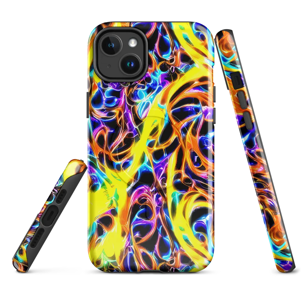 Neon Molten on MagSafe Tough Case for iPhone® — Front