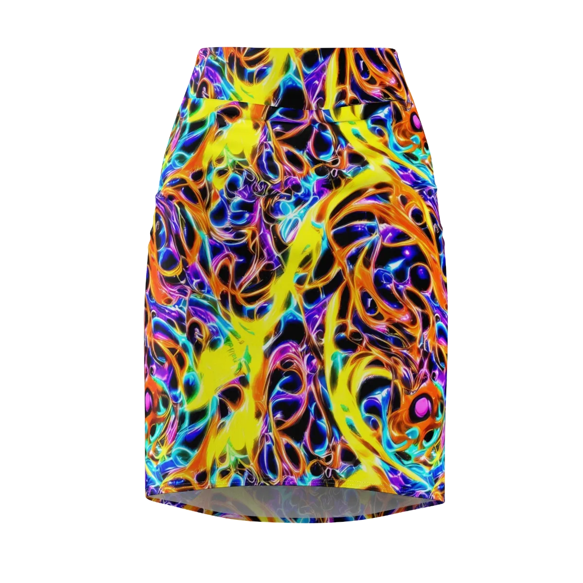 Neon Molten on Pencil Skirt — Front