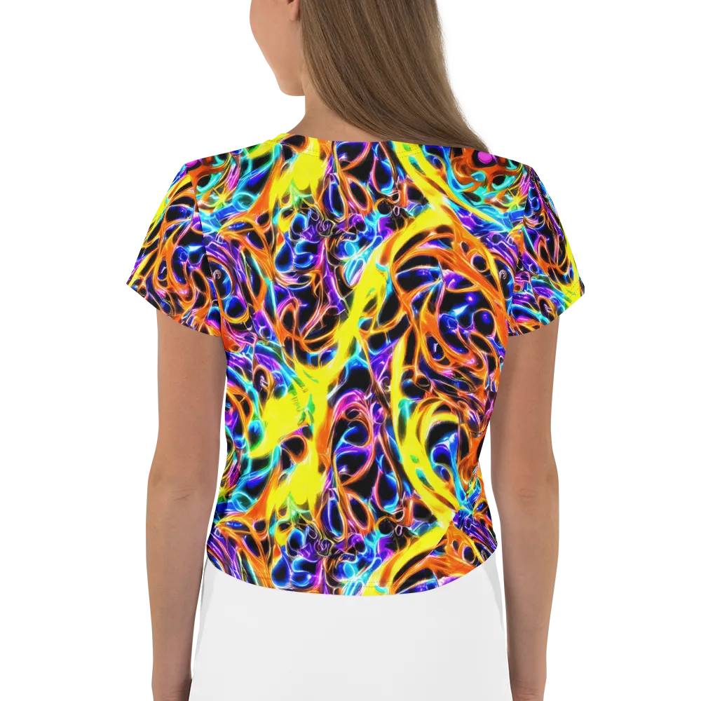 Neon Molten on Crop Tee — Back