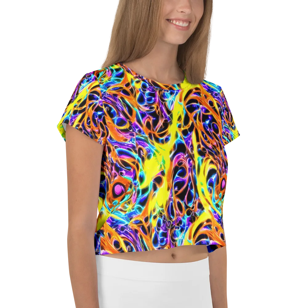 Neon Molten on Crop Tee — Right