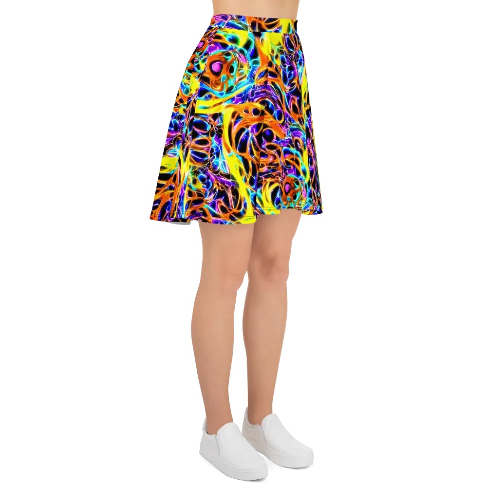 Neon Molten on Skater Skirt — Right