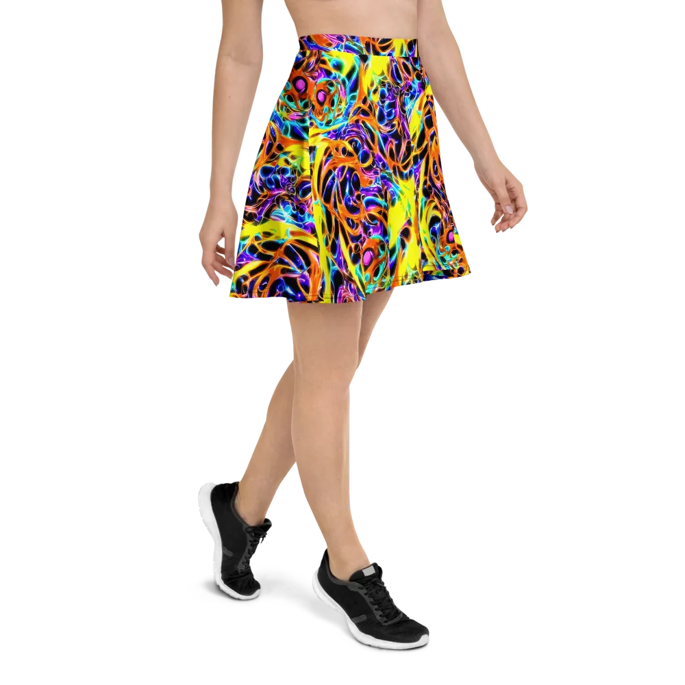 Neon Molten on Skater Skirt — Right