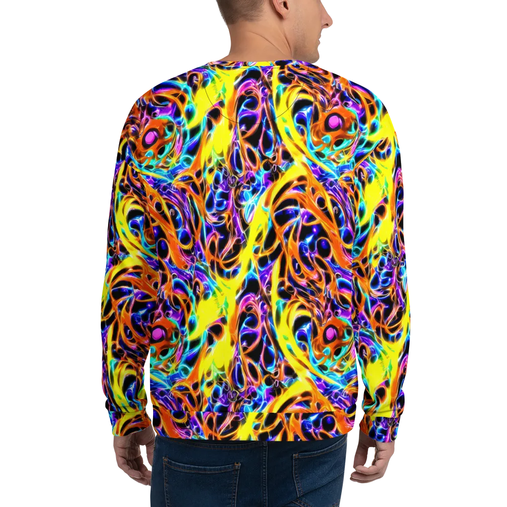 Neon Molten on Sweatshirt — Back