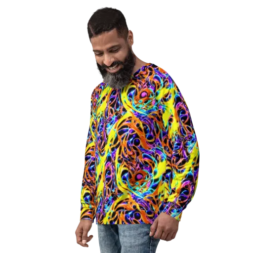 Neon Molten on a Sweatshirt