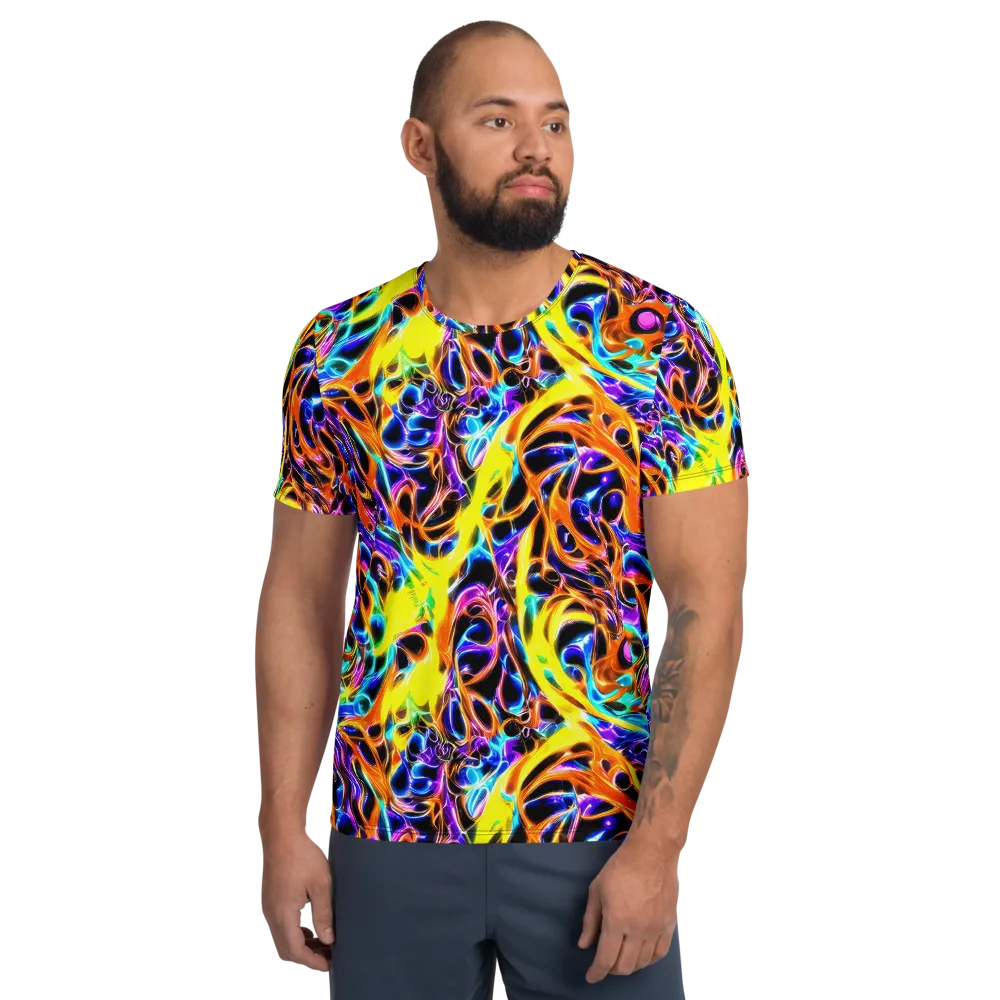 Neon Molten on Men's Athletic T-Shirt — Front