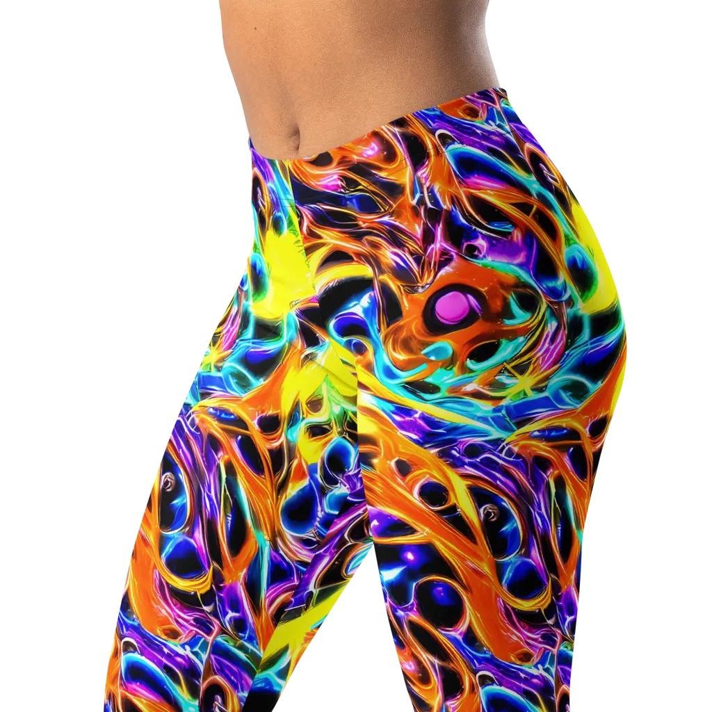 Neon Molten on Leggings — Left Front