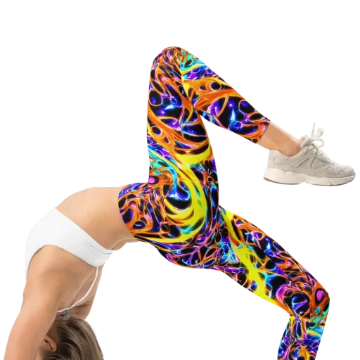 Neon Molten on a Leggings
