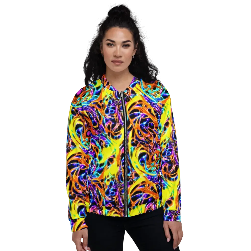Neon Molten on Bomber Jacket — Front