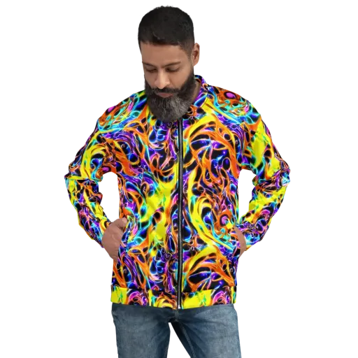 Neon Molten on a Bomber Jacket