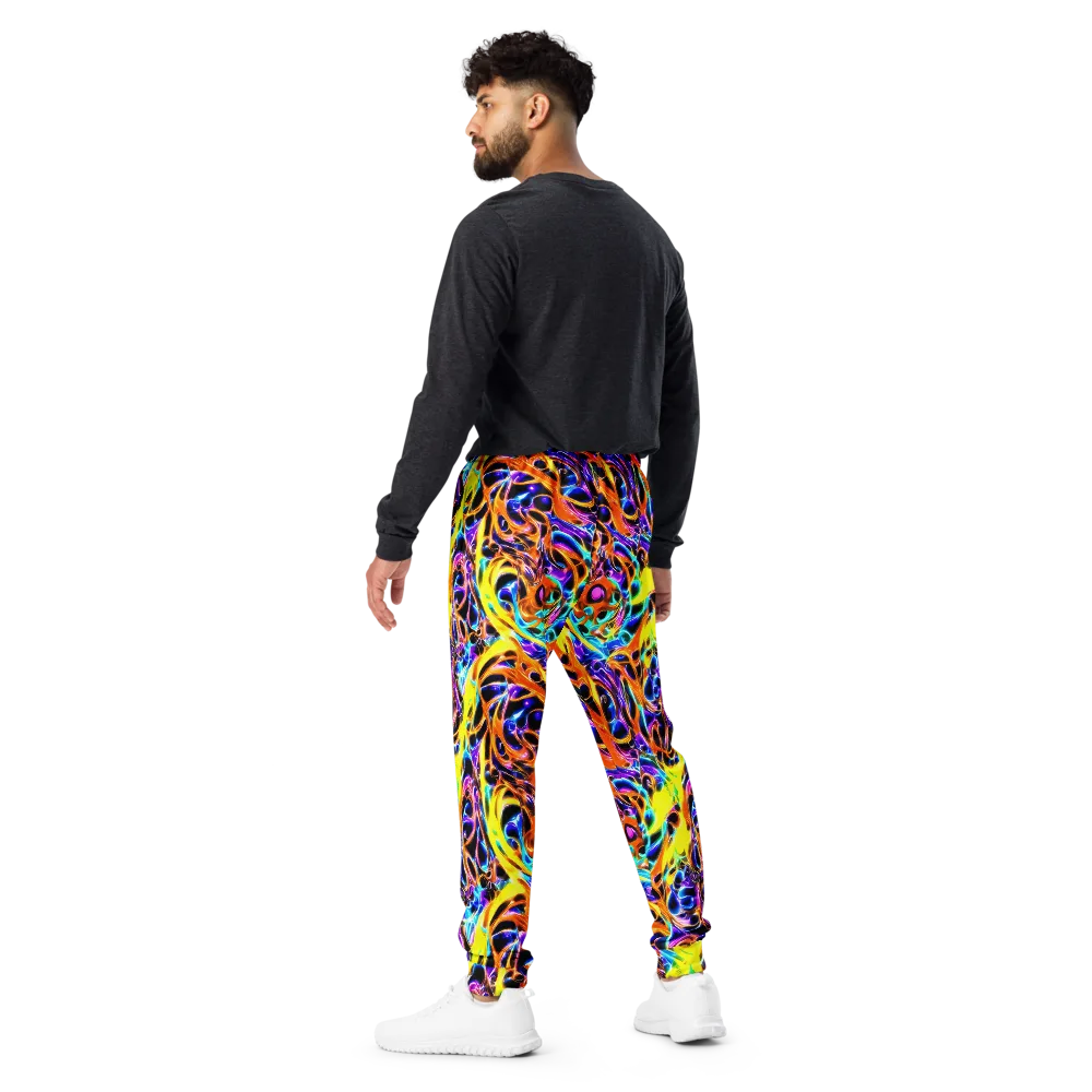 Neon Molten on Men's Joggers — Back