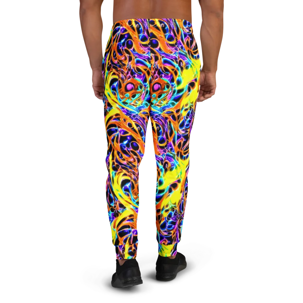 Neon Molten on Men's Joggers — Back