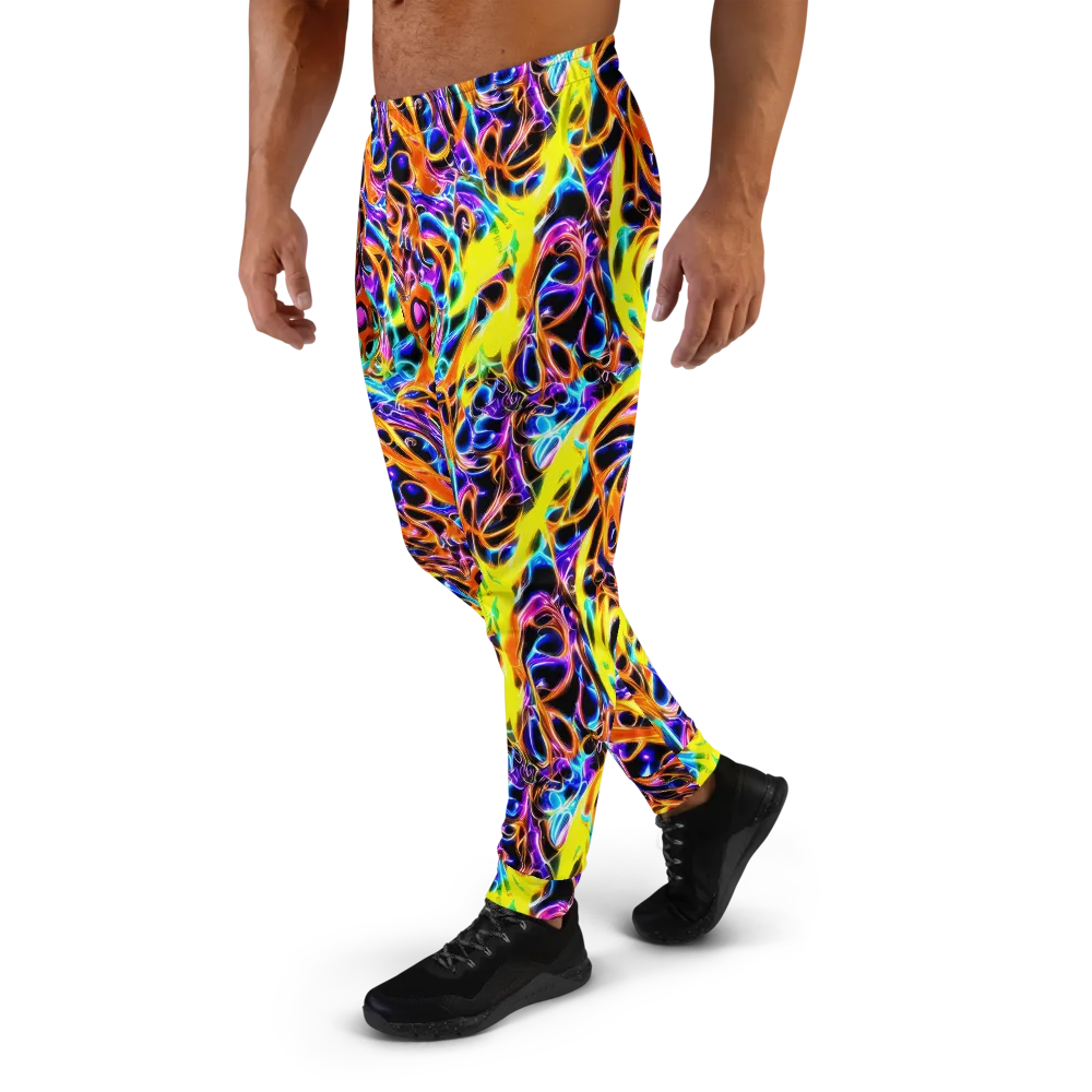 Neon Molten on Men's Joggers — Left