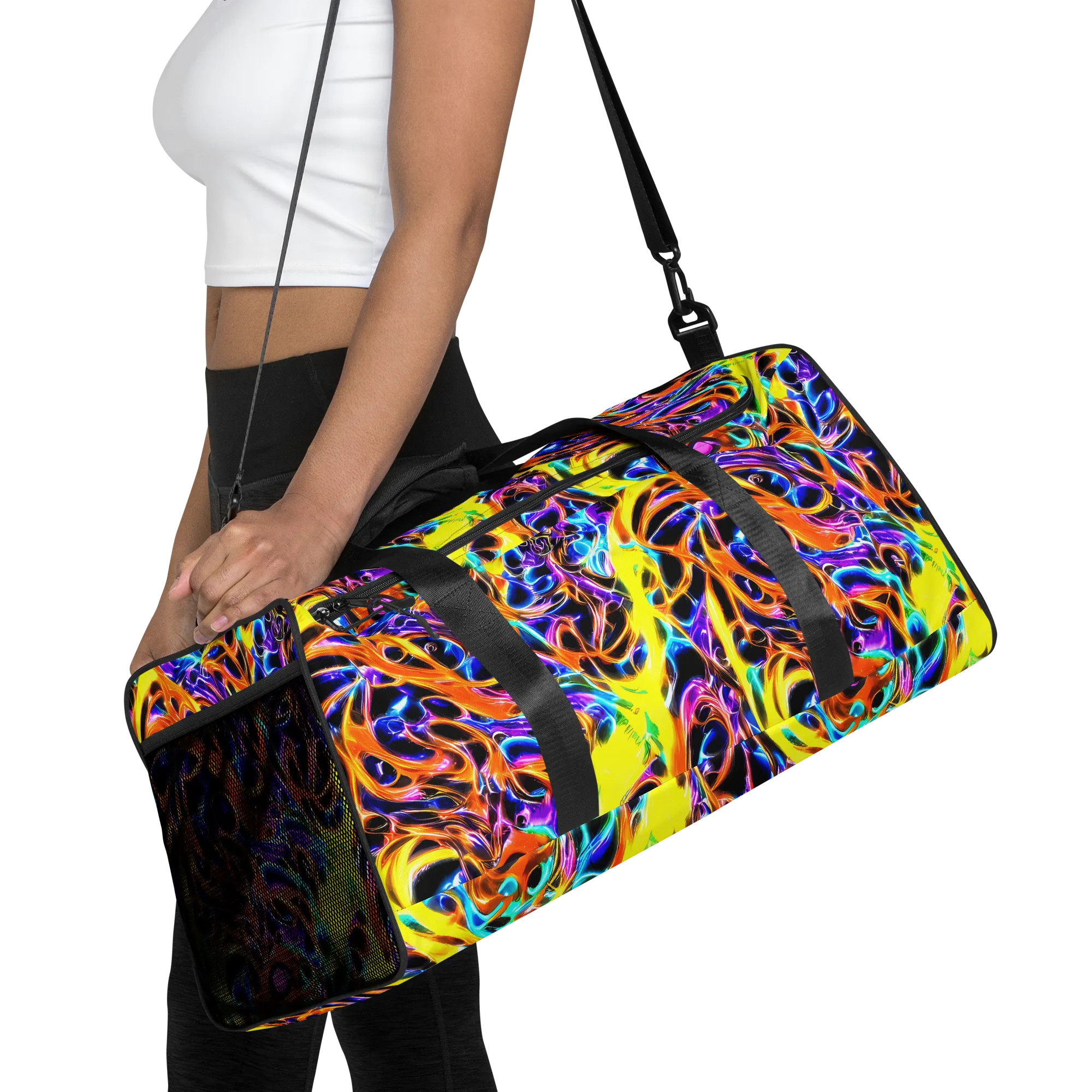 Neon Molten on Duffle Bag — Front