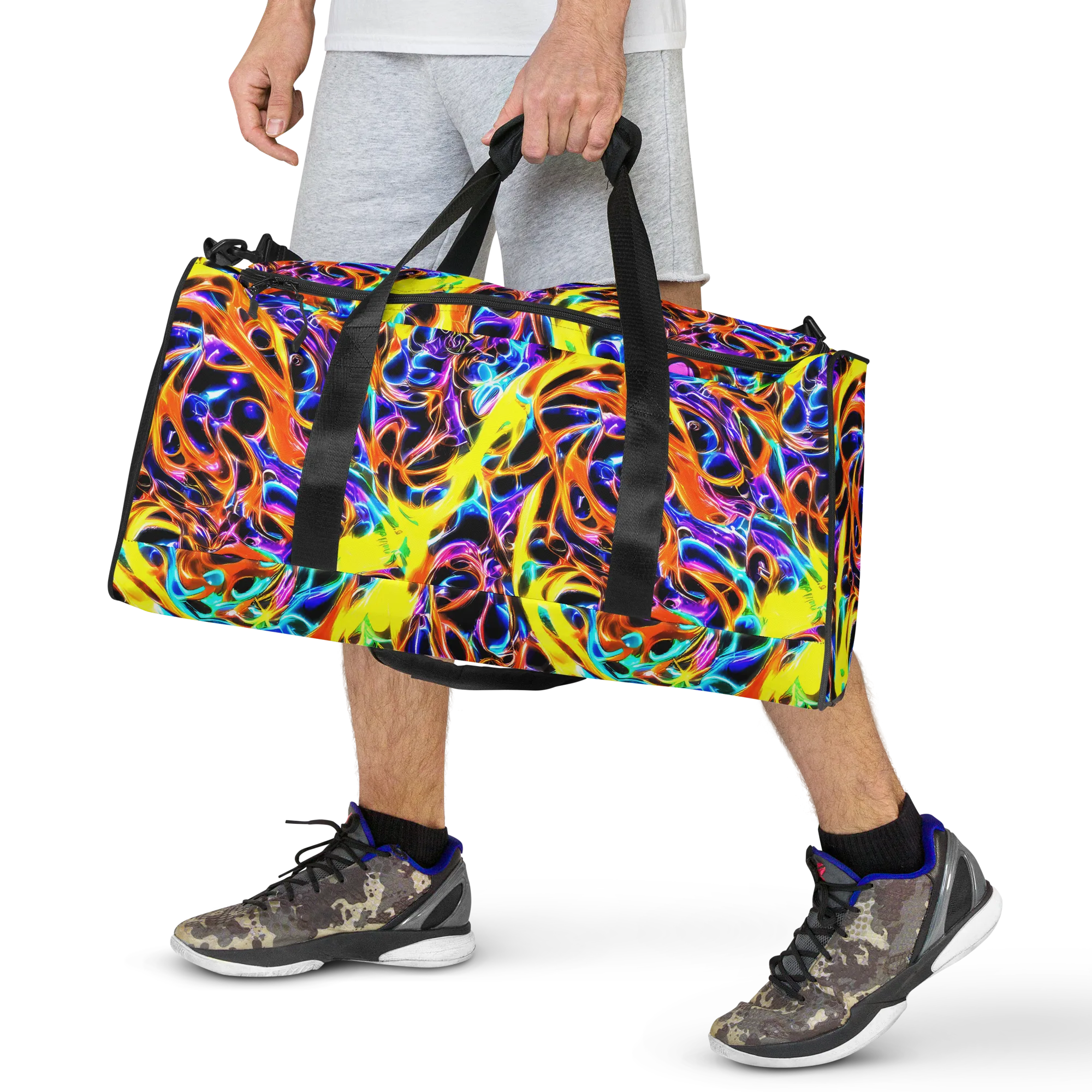 Neon Molten on Duffle Bag — Front