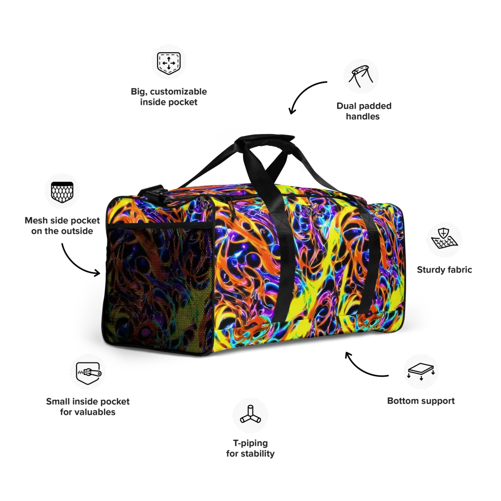 Neon Molten on Duffle Bag — Right Front