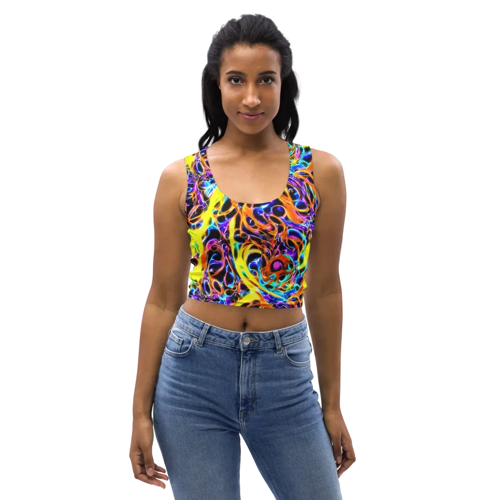 Neon Molten on Crop Top — Front