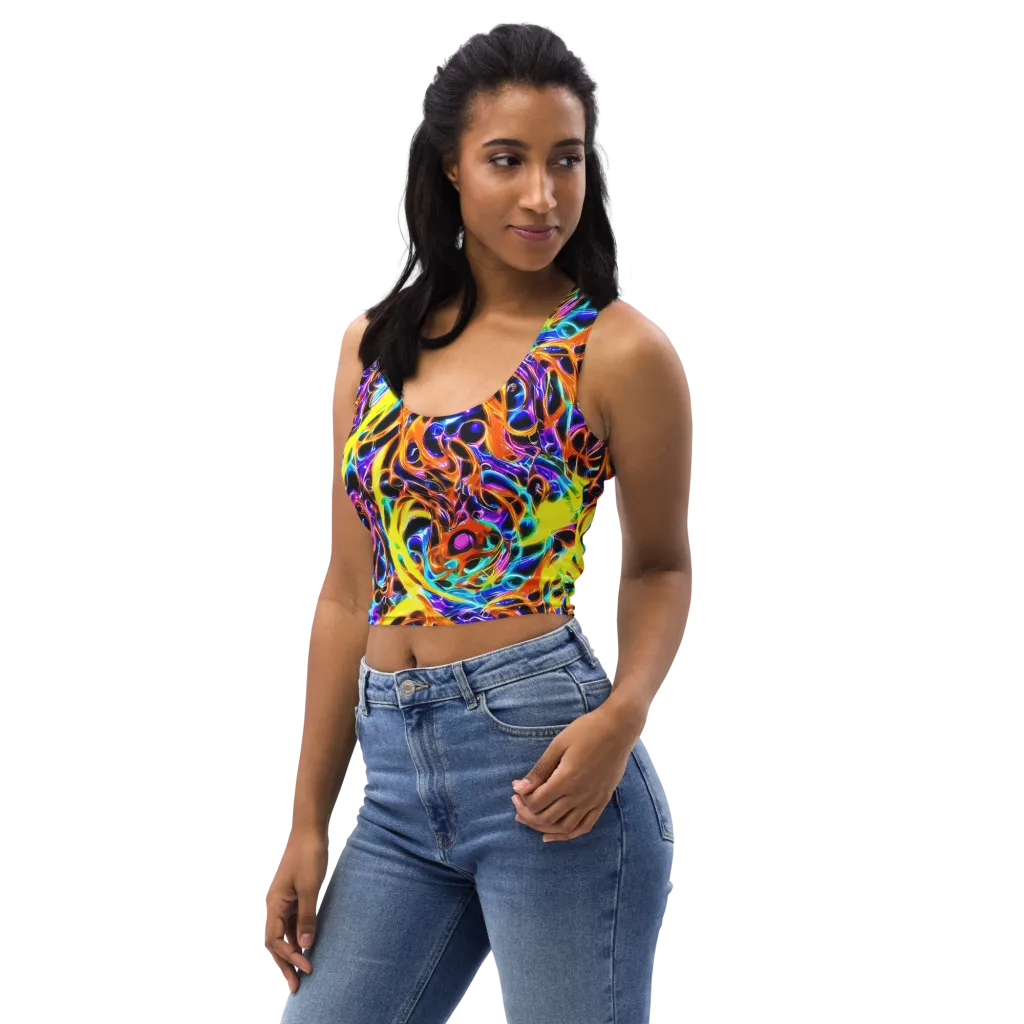 Neon Molten on Crop Top — Left Front