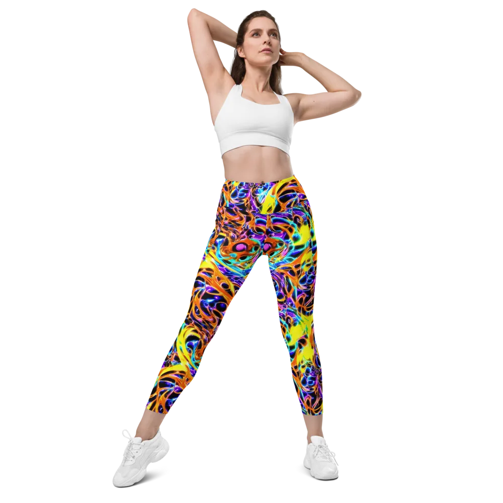 Neon Molten on Leggings with Pockets — Front