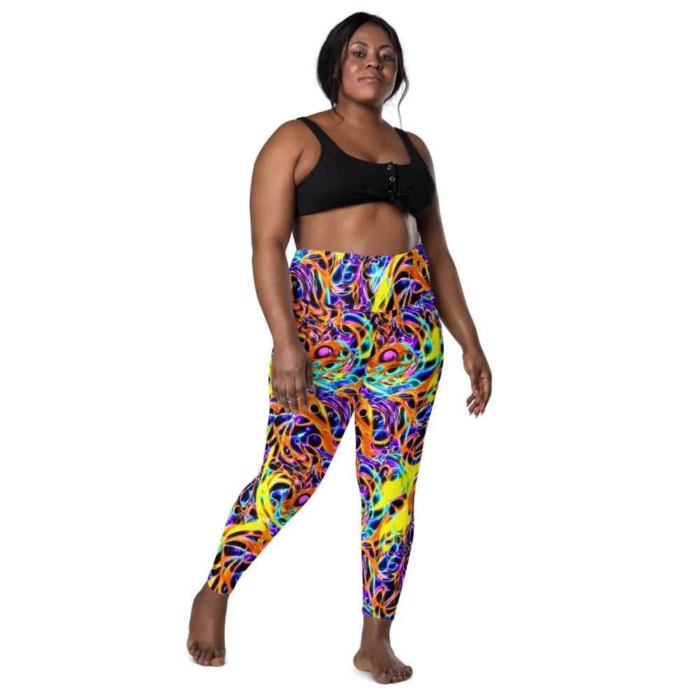 Neon Molten on Leggings with Pockets — Front