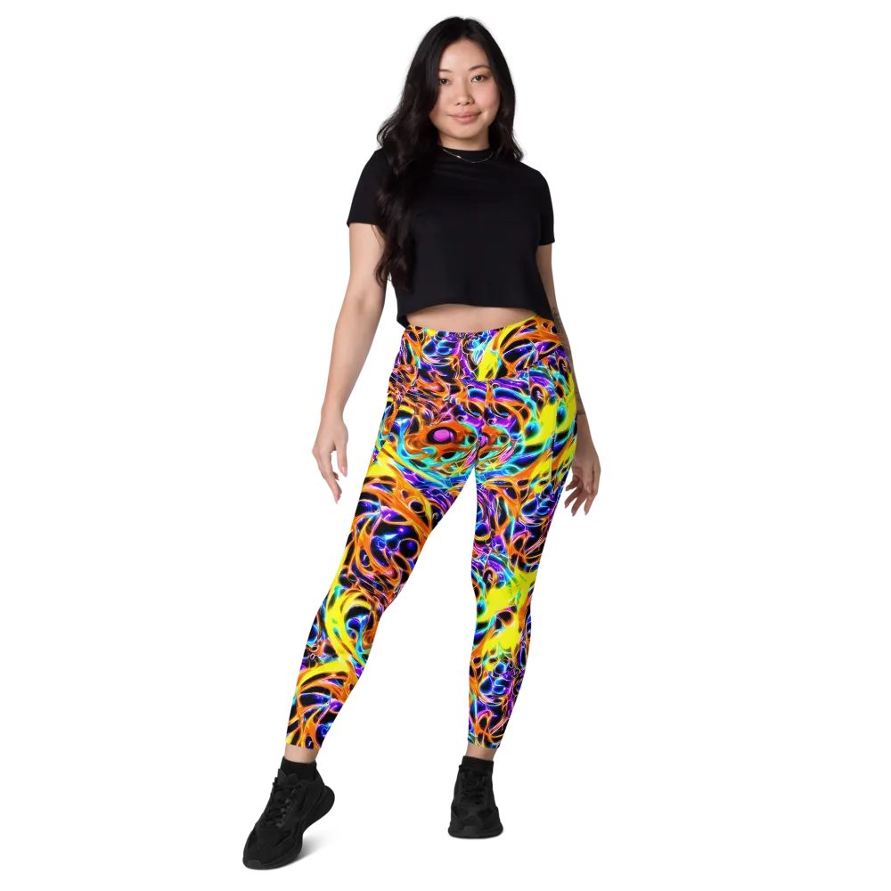 Neon Molten on Leggings with Pockets — Front