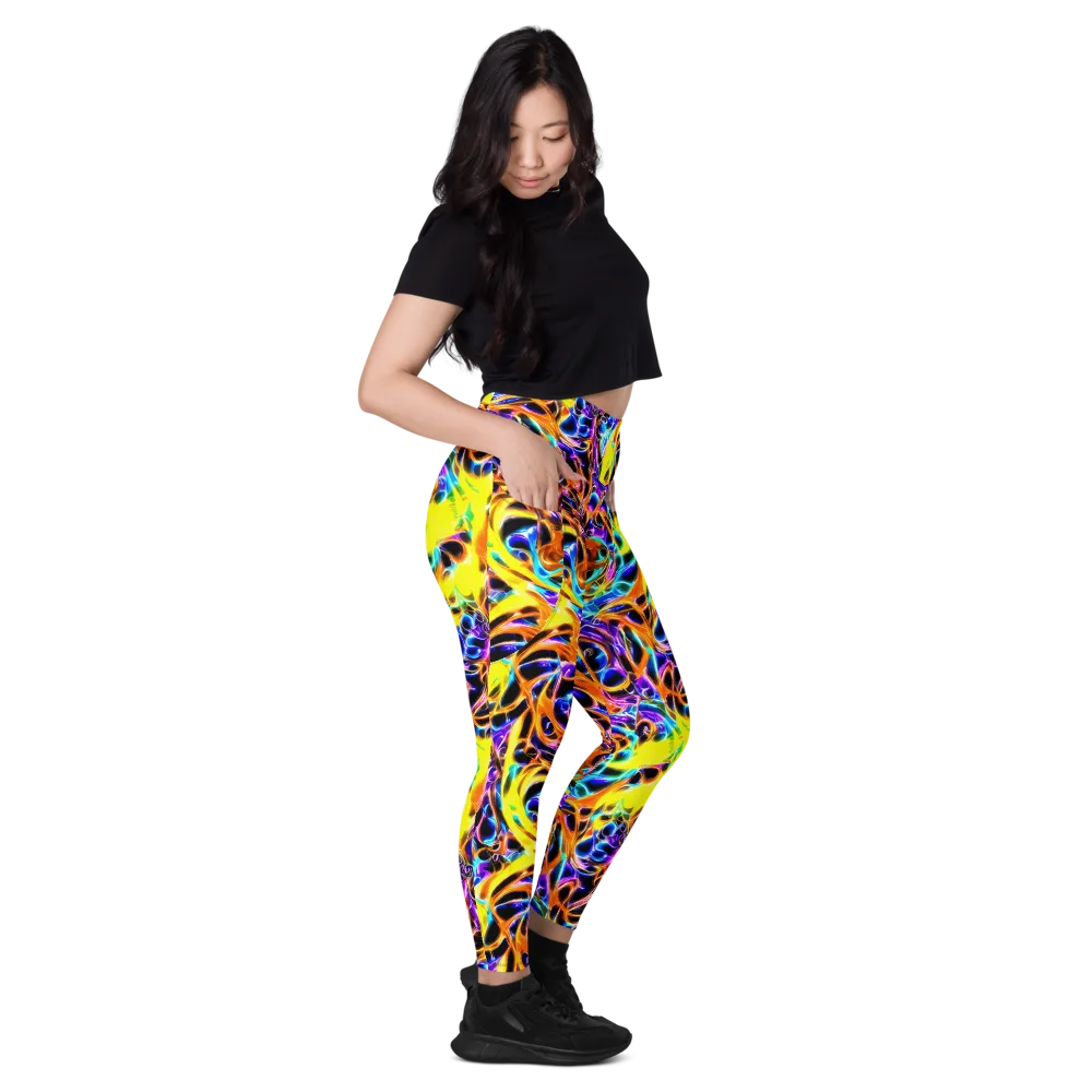 Neon Molten on Leggings with Pockets — Right
