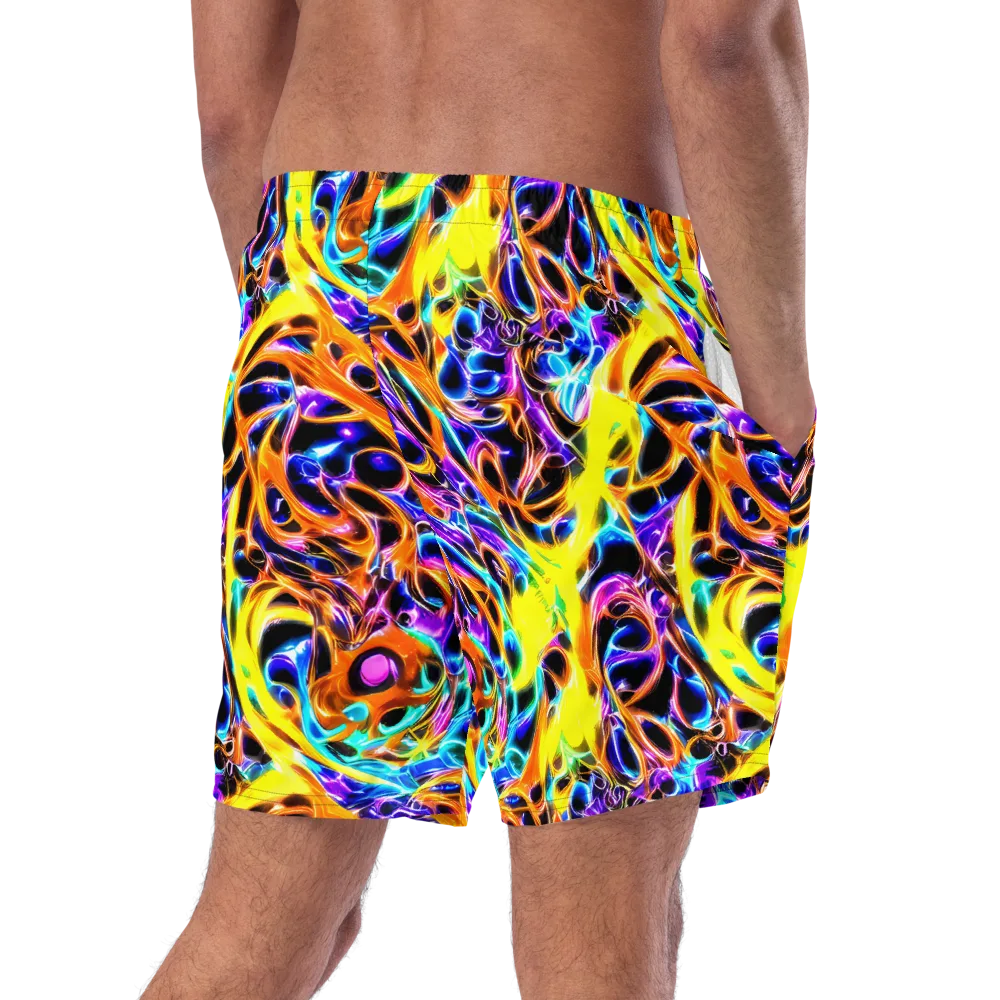 Neon Molten on Swim Trunks — Right Back