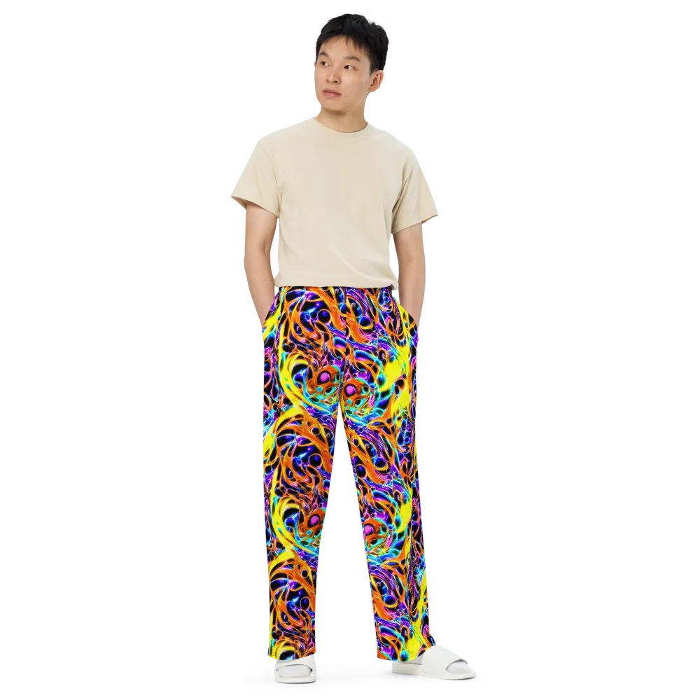 Neon Molten on Wide-Leg Pants — Front