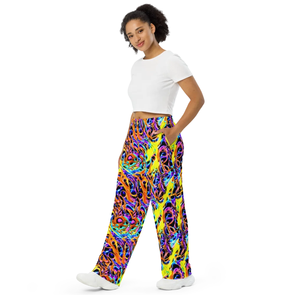 Neon Molten on Wide-Leg Pants — Left Front